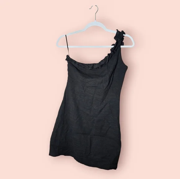 Petal & Pup | Dresses | Petal Pup Callex Black One Shoulder Mini Dress  Womens Small Elegant Party | Poshmark